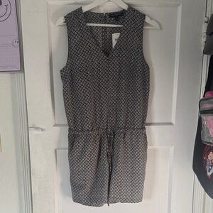Banana Republic Black and White Patterned Jumpsuit